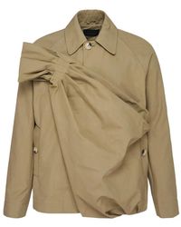 Simone Rocha - Draped-Detail Raglan-Sleeve Shirt Jacket - Lyst