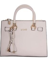 Liu Jo - Braided-Handle Charm-Detail Tote Bag - Lyst