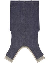 Courreges - Inverted Denim Midi Skirt - Lyst