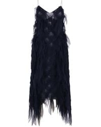 PAULINE DUJANCOURT - Mesh-Layered Spaghetti-Strap Dress - Lyst