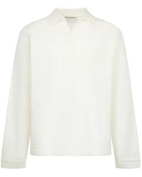 Studio Nicholson - Long-Sleeved Polo-Collar T-Shirt - Lyst