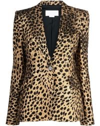 Genny - Leopard-print Single-breasted Blazer - Lyst