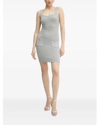 Guess - Minikleid mit aufgesetzter Tasche und Rautenmuster - Lyst