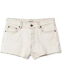 Miu Miu - Denim Shorts - Lyst