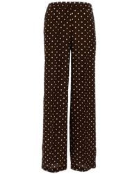 P.A.R.O.S.H. - Polka-Dot Wide-Leg Trousers - Lyst