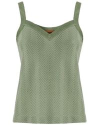 Missoni - V-Neck Chevron-Pattern Tank Top - Lyst