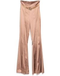 Elisabetta Franchi - Satin Flared Trousers - Lyst