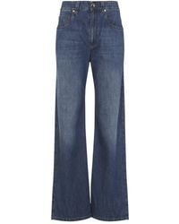 Brunello Cucinelli - Five-Pocket Wide-Leg Jeans - Lyst