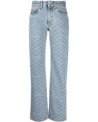 Off-White c/o Virgil Abloh - Monogram-print Straight Leg Jeans - Lyst
