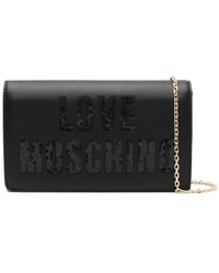 Love Moschino - Schultertasche mit Logo-Applikation - Lyst