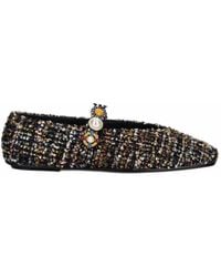Jeffrey Campbell - Amarissa Embellished Tweed Ballet Flats - Lyst