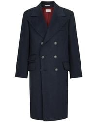Brunello Cucinelli - Manteau Boutonné En Cachemire À Chevrons Et Boutons En Métal - Lyst