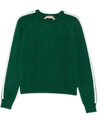 N°21 - Side-Stripe Raglan-Sleeve Sweater - Lyst