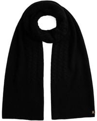 Tommy Hilfiger - Cable-Knit Logo Scarf - Lyst