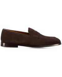 Doucal's - Penny-Slot Suede Loafers - Lyst