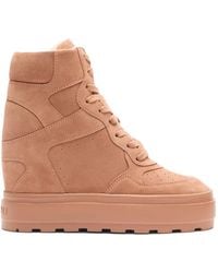 Casadei - Wedge-Heel Panelled Sneakers - Lyst