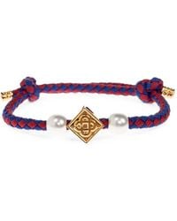 CASABLANCA - Braided Faux-Pearl Bracelet - Lyst