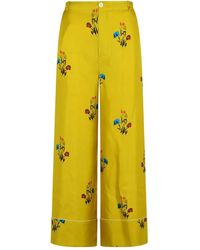 Marni - Pantaloni Dritti Con Vita Elasticizzata - Lyst