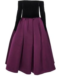 Carolina Herrera - Robe Mi-Longue À Épaules Dénudées - Lyst