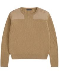 Gosha Rubchinskiy - Ribbed-Knit Elbow-Patch Sweater - Lyst