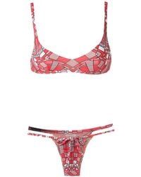 Amir Slama - Geometric Print Bikini Set - Lyst