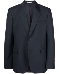 Alexander McQueen - Single Breasted Suit Jacket Navy - Lyst