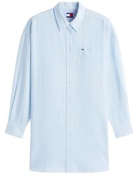 Tommy Hilfiger - Striped Mini Shirt Dress - Lyst