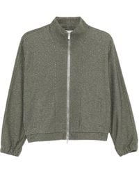 Peserico - Sudadera con cremallera y purpurina - Lyst