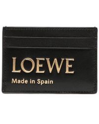 Loewe - Logo-embossed Leather Card Holder - Lyst
