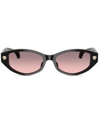 Versace - Geometrische Medusa Sonnenbrille - Lyst