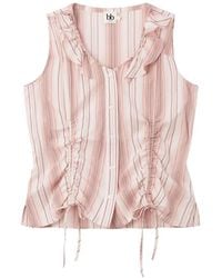 B+ AB - Striped Ruffled Top - Lyst
