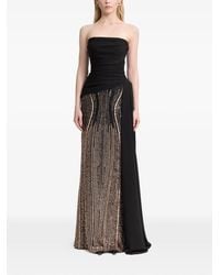Gemy Maalouf - Draped Beaded Maxi Dress - Lyst