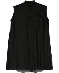Sacai - Sleeveless Voile Shirt Dress - Lyst