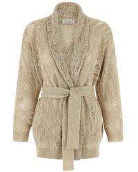 Brunello Cucinelli - Linen Cardigan - Lyst