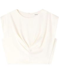 Sandro - Satin-Effect Crop Top - Lyst
