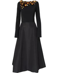 Carolina Herrera - フローラル ミディドレス - Lyst