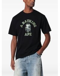 A Bathing Ape - T-Shirt With Logo Print - Lyst