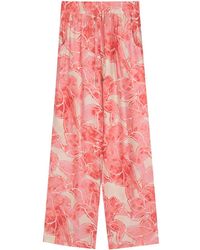 Kiton - Abstract-print Silk Trousers - Lyst