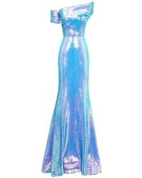 Gemy Maalouf - Asymmetric-Neck Maxi Dress - Lyst