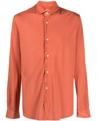 Fedeli - Chambray Spread-Collar Cotton Shirt - Lyst