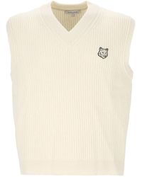 Maison Kitsuné - Ribbed Sleeveless Vest - Lyst