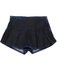 DIESEL - Pleated Denim Shorts - Lyst