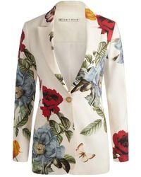 Alice + Olivia - Breann Floral Linen-Blend Blazer - Lyst