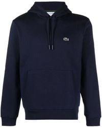 Lacoste - Fleece-Hoodie Mit Logo-Patch - Lyst