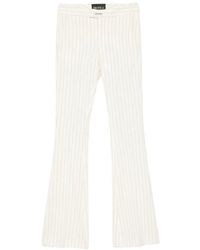 Dondup - Pinstripe-Pattern Flare-Cut Tailored Trousers - Lyst