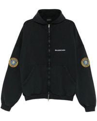 Balenciaga - Large Zip Up Hoodie - Lyst