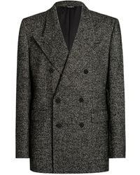 Dolce & Gabbana - Herringbone Double-Breasted Blazer - Lyst