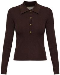 MICHAEL Michael Kors - Ribbed-Knit Polo Shirt - Lyst