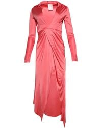 Givenchy - Vestido midi drapeado - Lyst