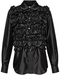 Comme des Garçons - Chemise En Satin À Volants - Lyst
